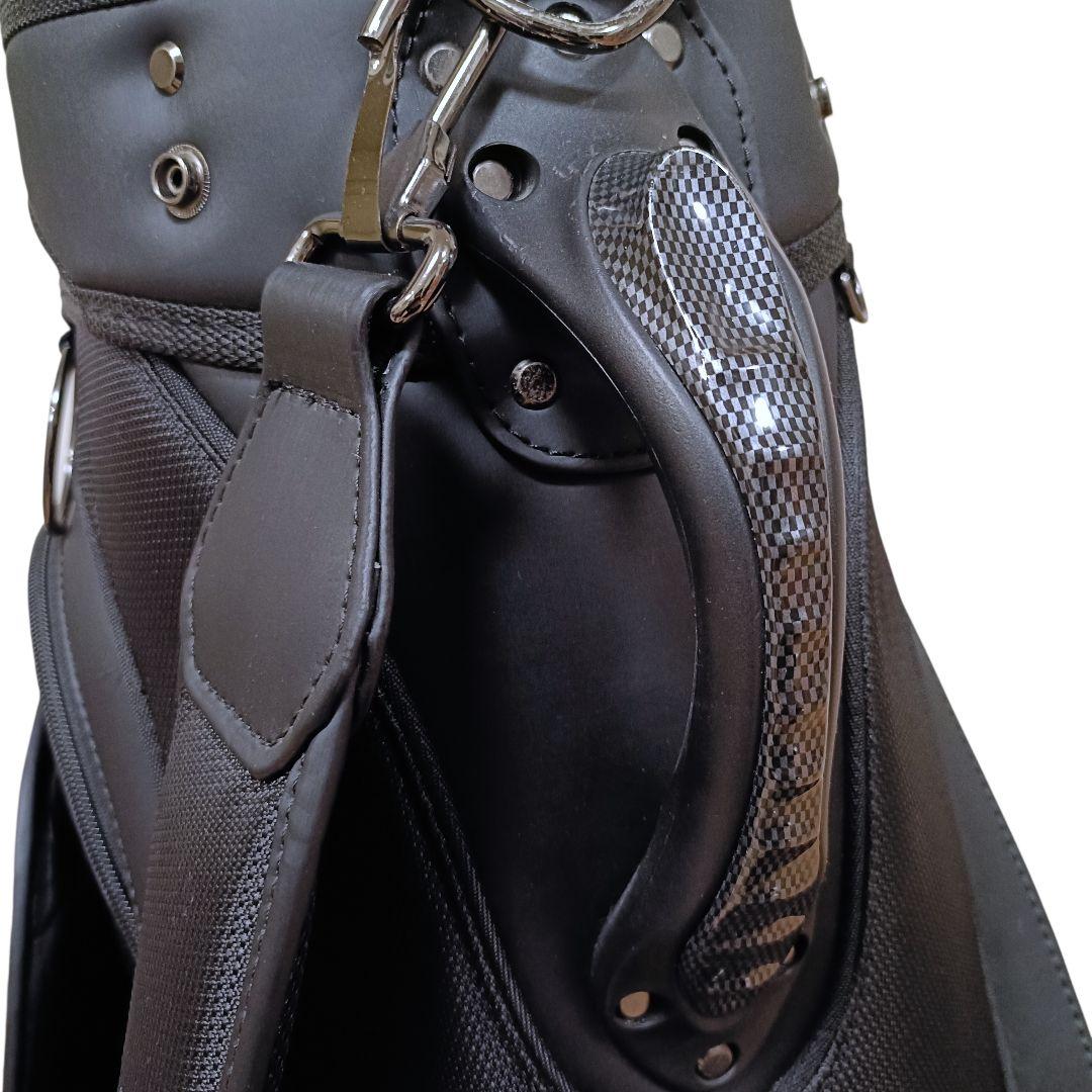 【廃盤品】 ナイキ ゴルフ キャディバッグ エナメル ブラック 黒 9型 6分割