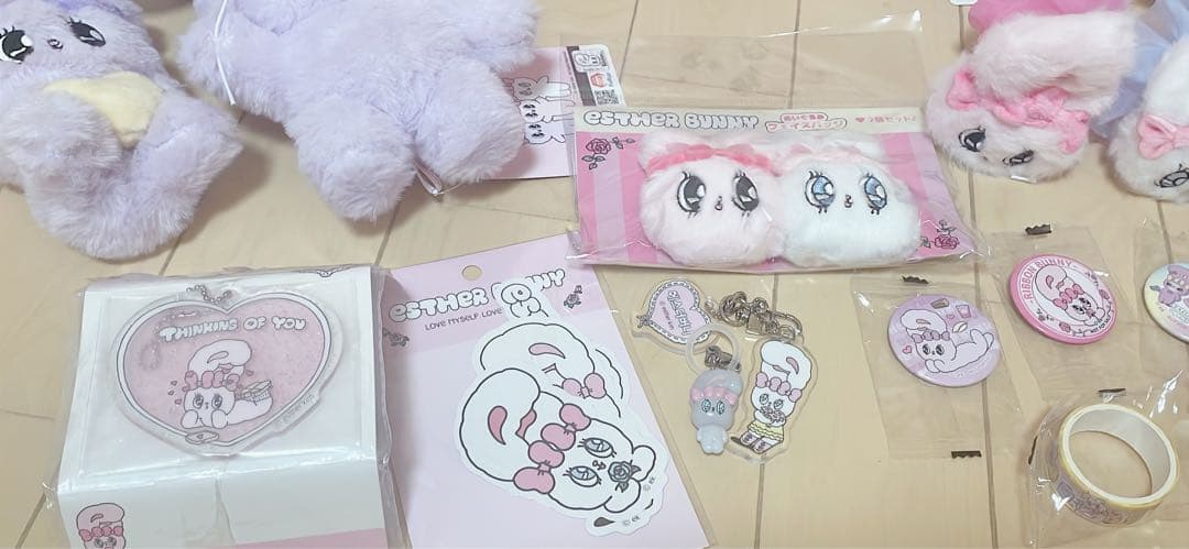 エスターバニー　ぬいぐるみ　ヘアバンド　バッグ　シュシュ　パスケース　まとめ売り