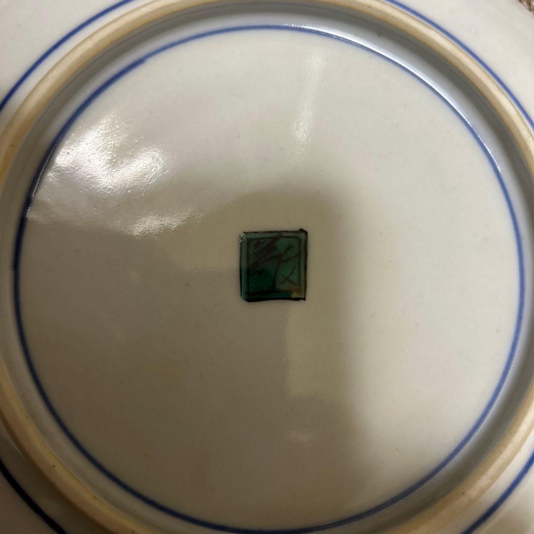 ④中村敬介　色絵桃図　飾り皿