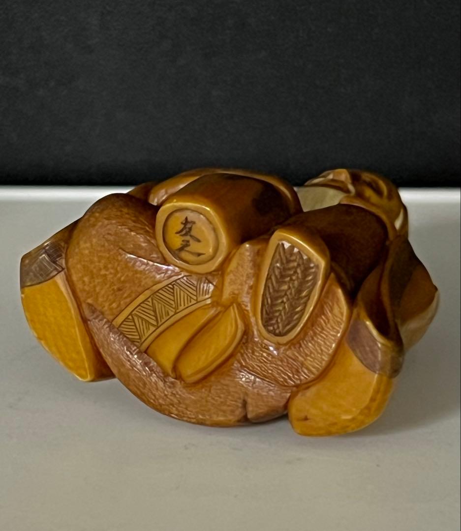 友之在銘　極上人物根付　47g