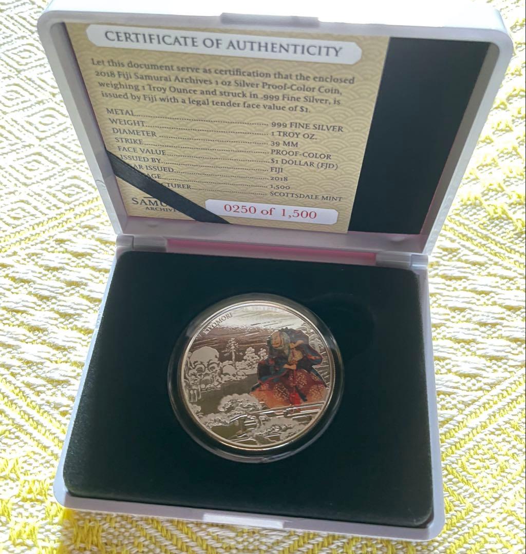 2018年（新品・カラー）平清盛・浮世絵 1オンス銀貨