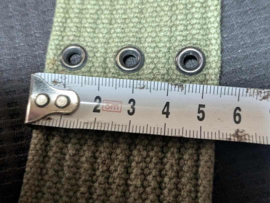 旧日本陸軍 実物 装具帯／弾帯 帆布製 Z字フック 昭和期 当時物 日本軍 軍装