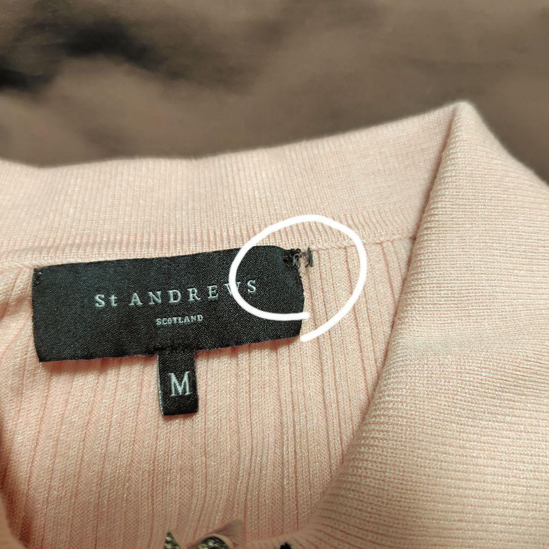 ST ANDREWS 　ニット　セーター 　リボン　ビジュー　ピンク