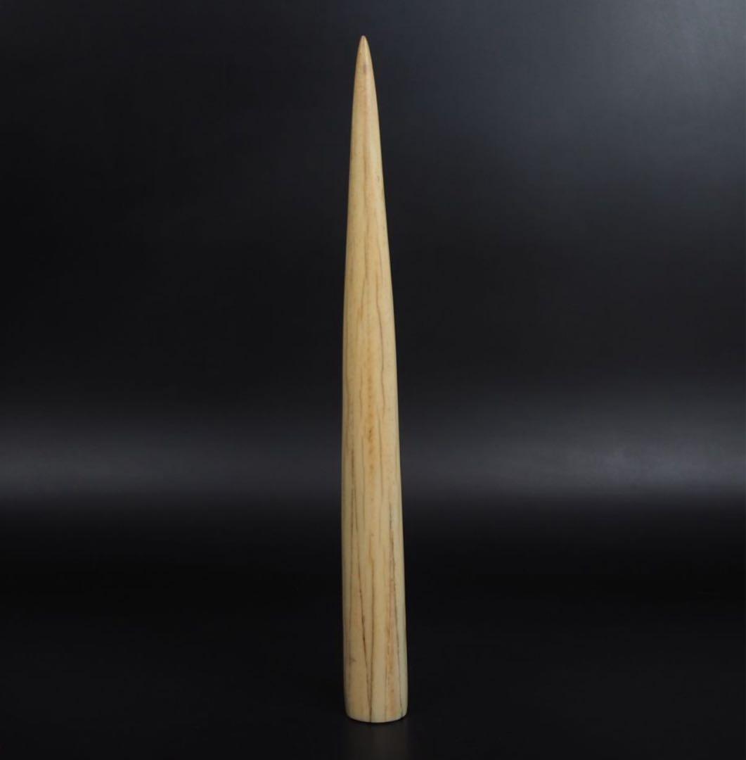 送料無料　時代物　鯨骨　置物　34ｃｍ 重284g　★希少★