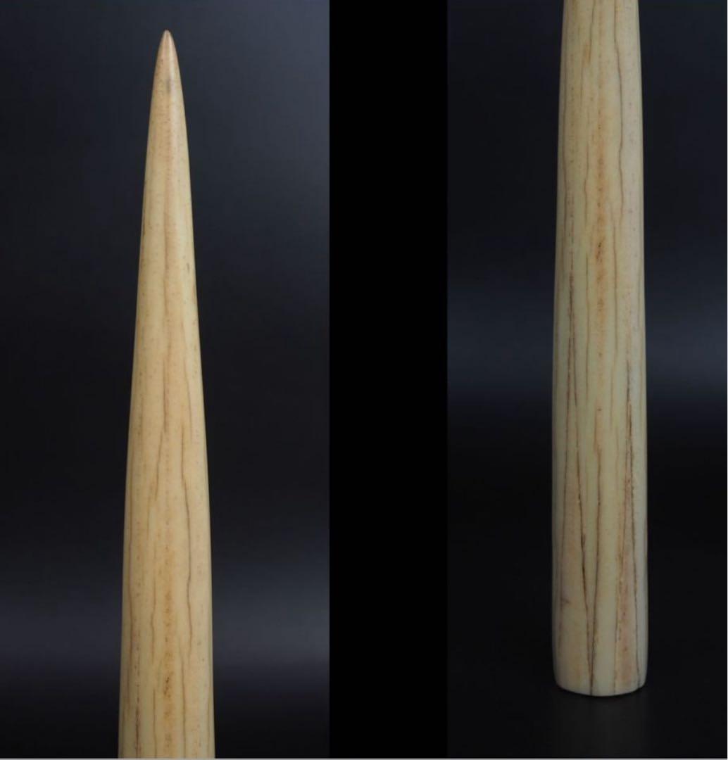 送料無料　時代物　鯨骨　置物　34ｃｍ 重284g　★希少★
