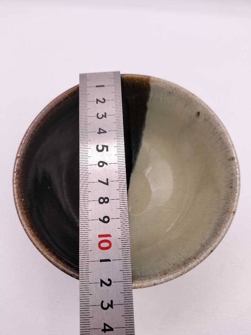 c596 数茶碗 朝鮮唐津 片身変り 10客 武村利左衛門 木箱 茶道具 古物