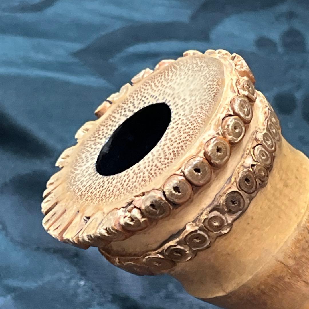 尺八 琴古流 在銘 二尺一寸管 中継ぎ籐巻き金？三線 【音出し確認済み】