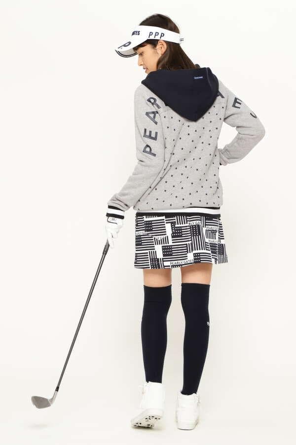 新品　パーリーゲイツ 星柄　フード付き裏起毛パーカー　サイズ１　M