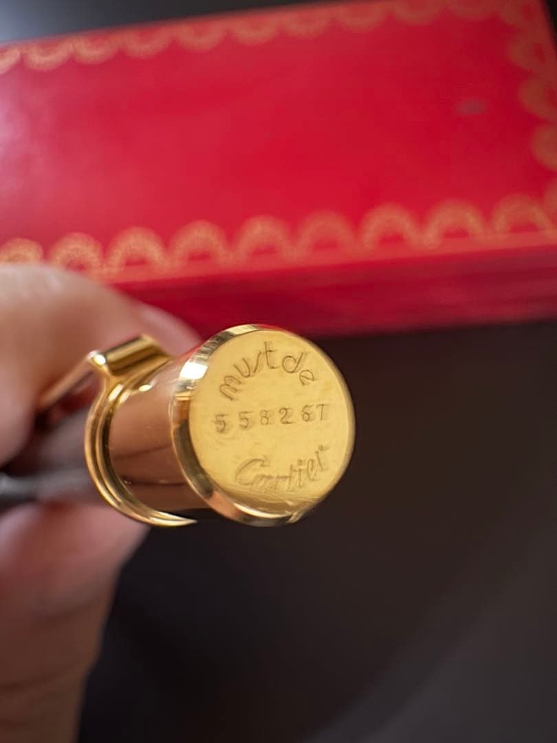 Cartier メタルボールペン グレー 専用ケース付き