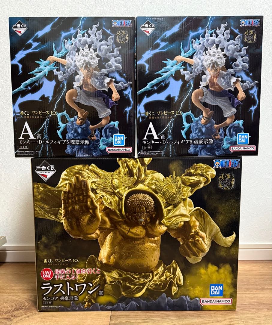 一番くじ　ワンピースEX ルフィ×２　センゴク新品セット