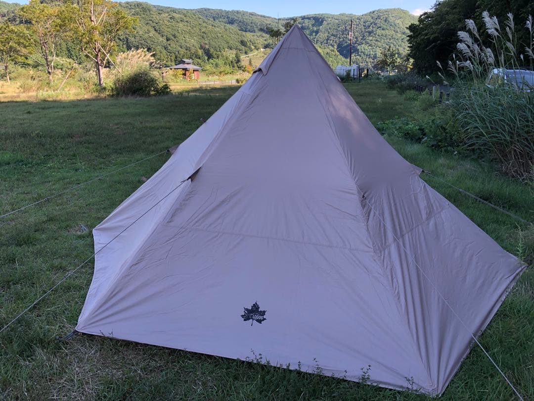 ロゴスTradcanvas Tepee&タープ350-BJ マット&シート付き