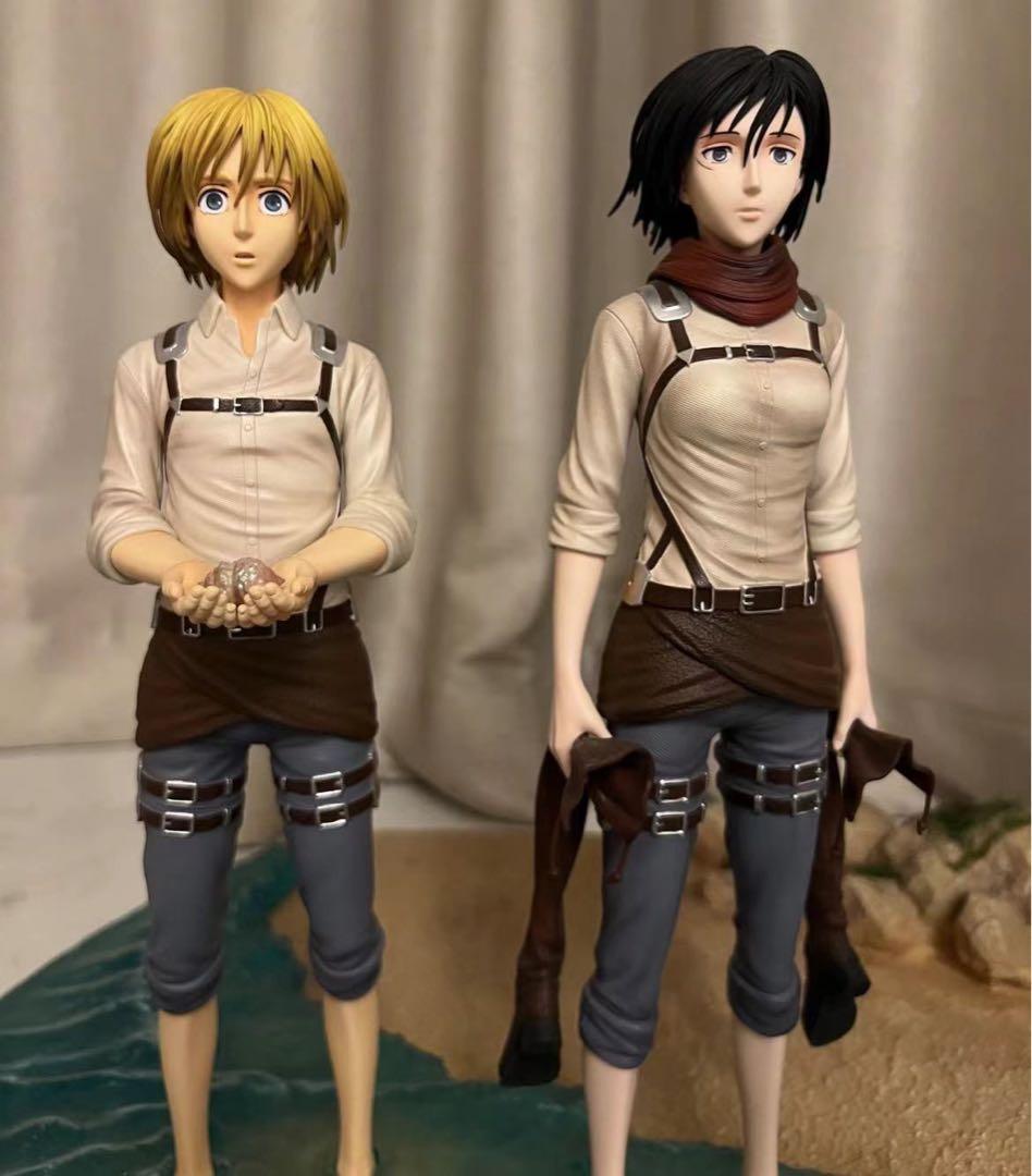 進撃の巨人 ミカサ エレン 3体 ガレージキット ガレキ スタチュー⑧