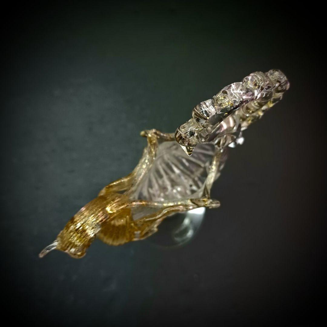 MURANO La Fenice ムラノ ラ フェニーチェ 双耳 スワン グラス