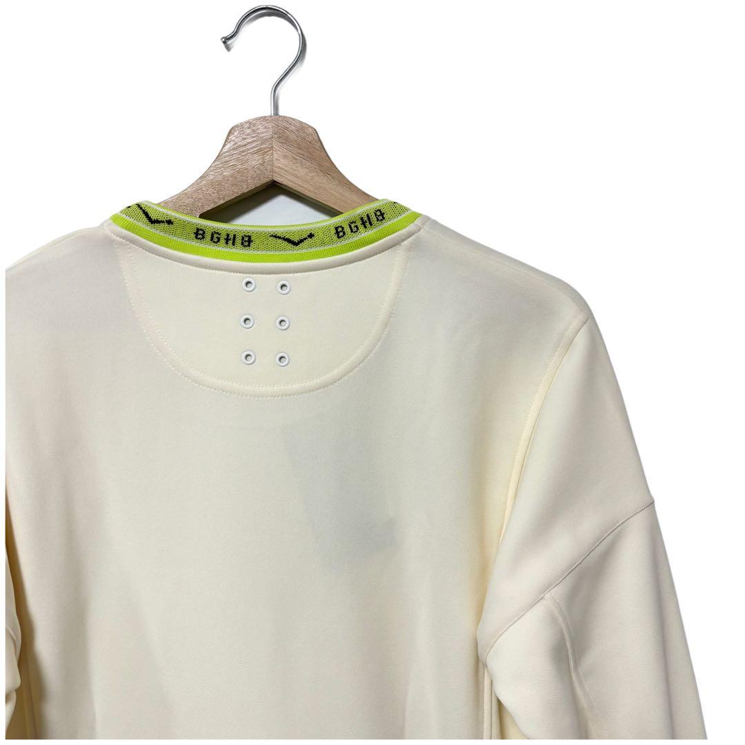 新品 バガーチ ラッセルノ フロントロゴ スウェット ホワイト イエロー XL