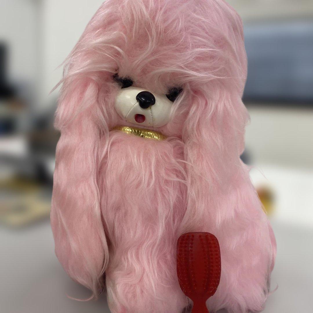 昭和レトロ お手入れワンちゃん クシ付き