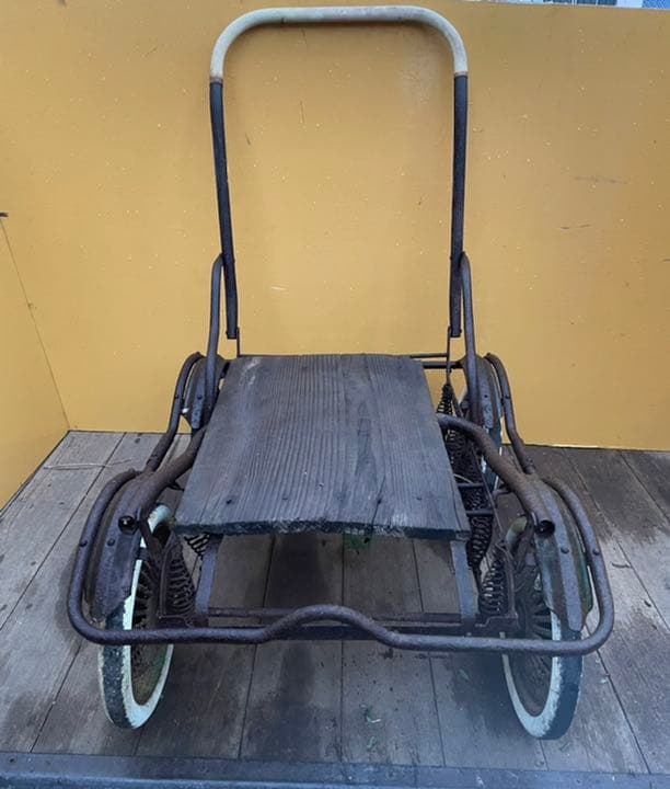 荷車 台車 乳母車 昭和レトロ 鉄製 サビ 引き取り大歓迎