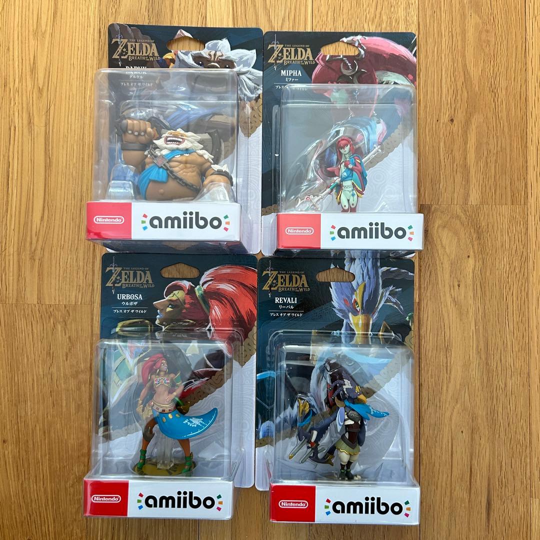 新品未開封 ゼルダの伝説 ブレス オブ ザ ワイルド 4英傑セット amibo