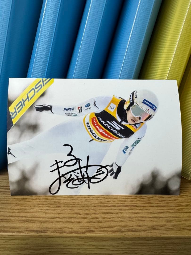 スキージャンプ 丸山希 直筆サイン入り写真 ① ミラノオリンピック ミラノ五輪