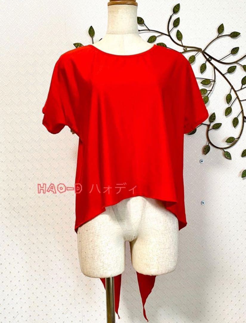 社交ダンス★新作★レッスンウェア★オリジナル★赤2点セット