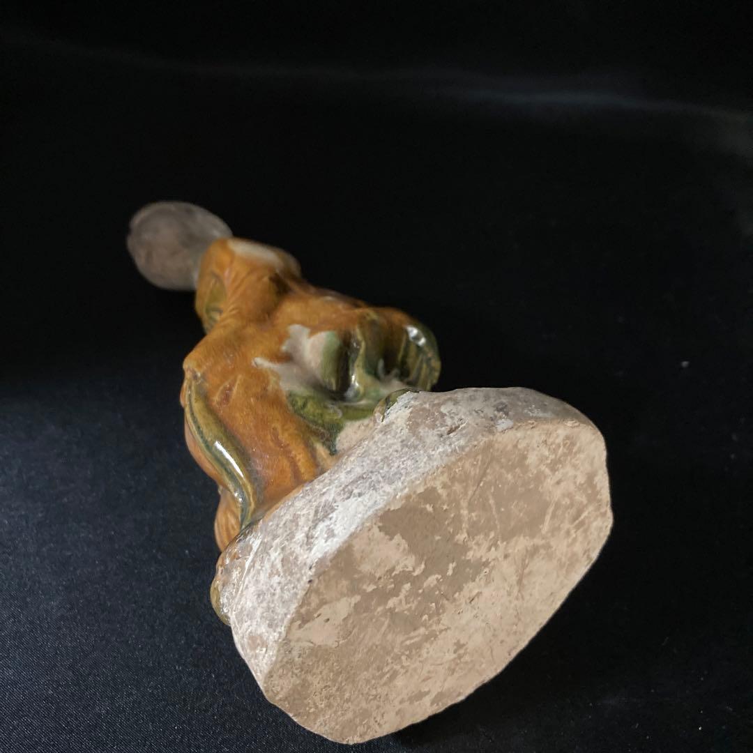 赤札閉店セール❗️【ギャラリー三益】三彩美人座俑（唐時代）