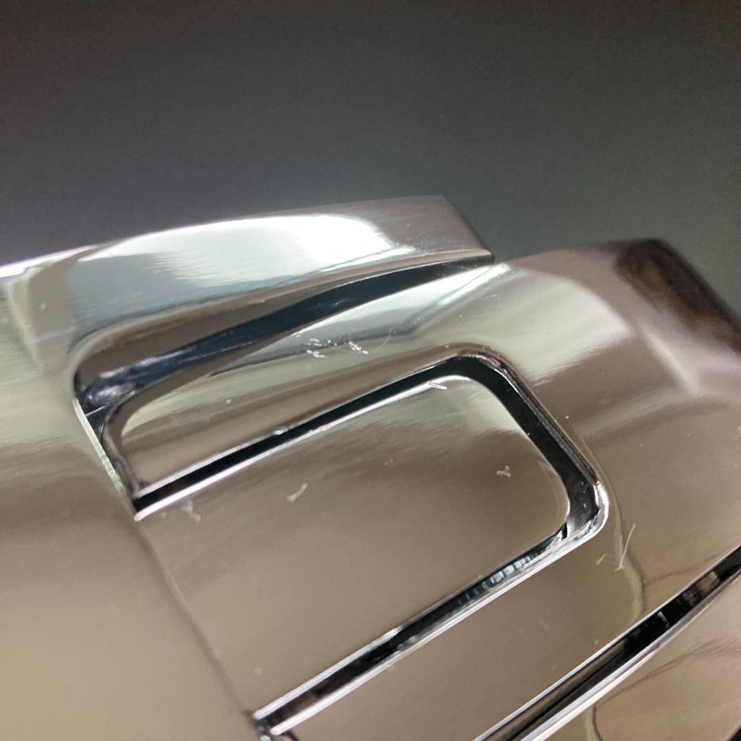 アウトレット品 パワーベルト レバーアクション 本革 白ベルト 可変式 光沢銀