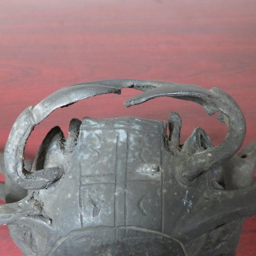 カニ 金物 蓋置 大 茶道具 真鍮 縁起物 置物 茶会