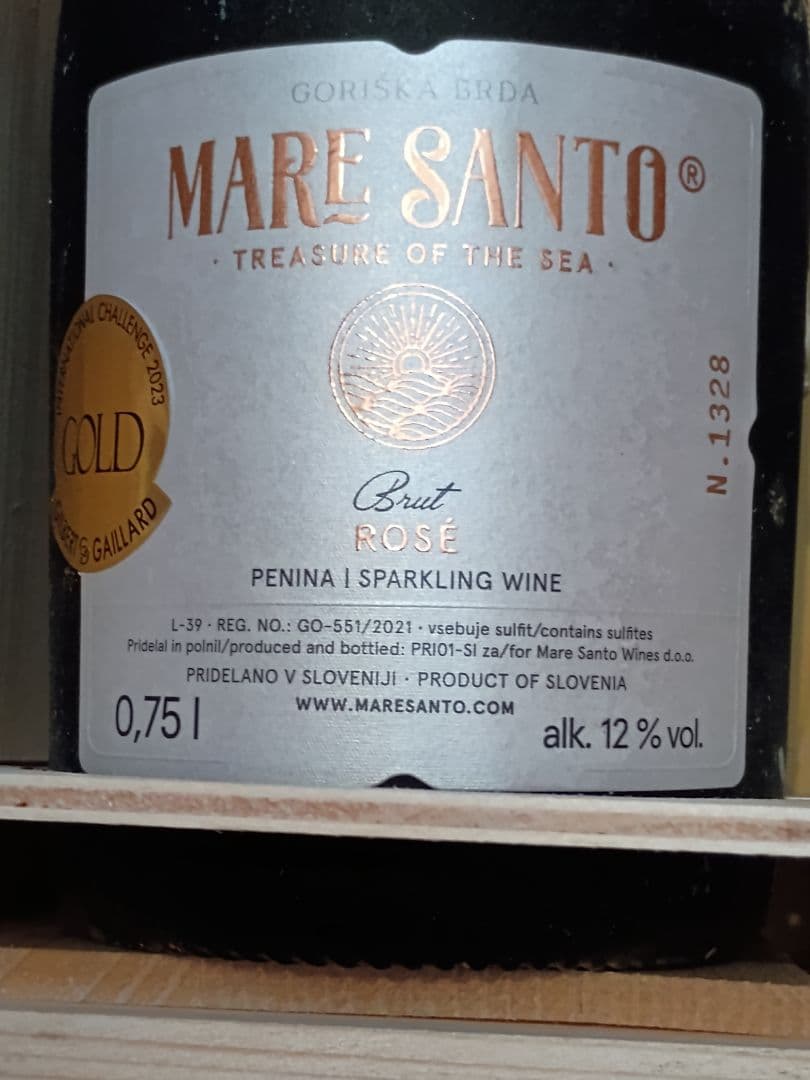 マーレ・サント・ロゼ　スパークリング ワイン　海底熟成　パリ五輪　木箱入り