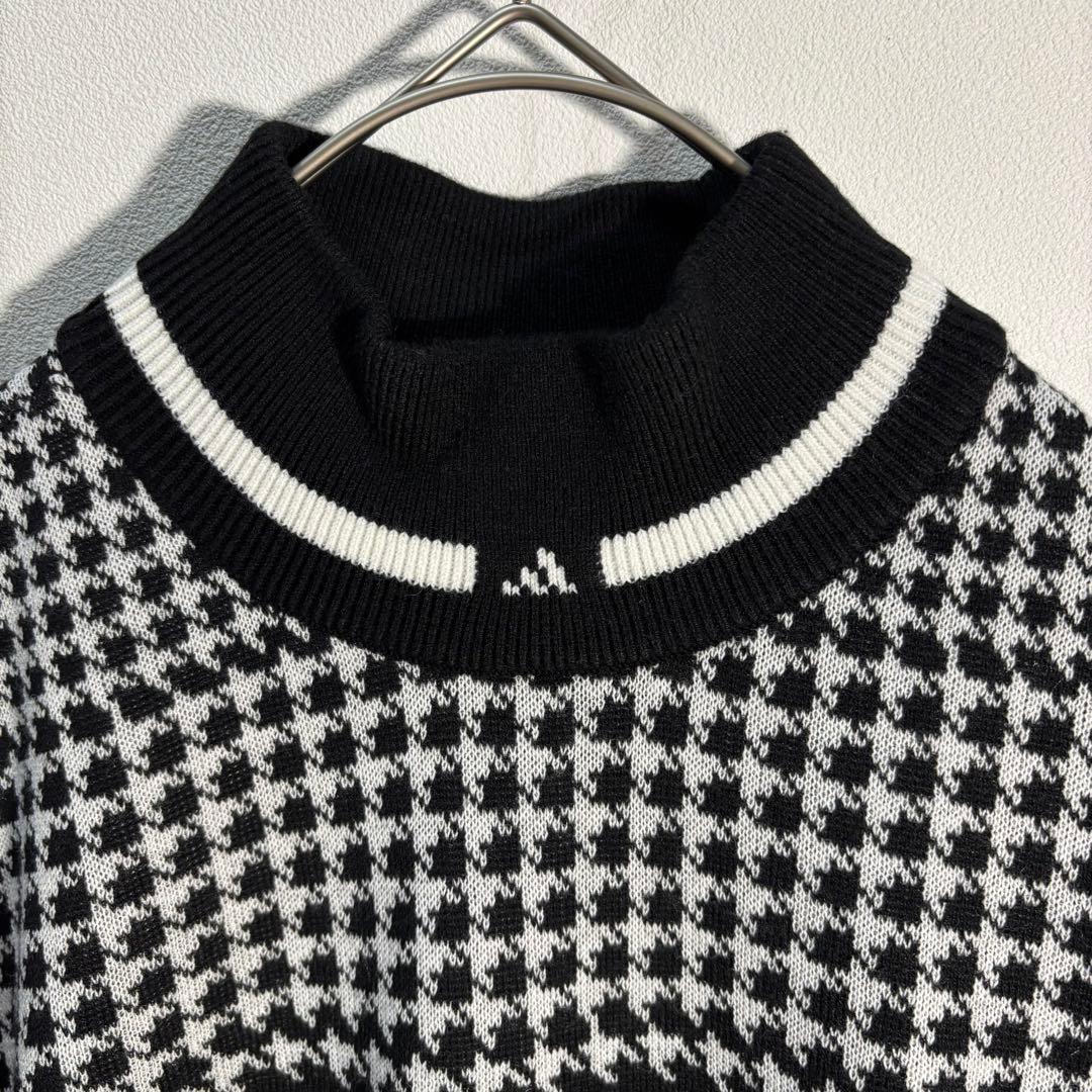 専用様　未使用　ゴルフ　モックネック千鳥格子ニット　キルティングハーフパンツ