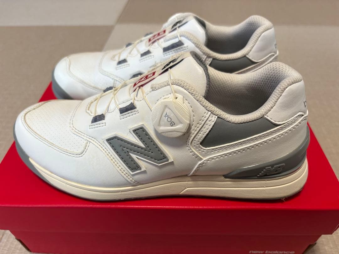 値下げ！New Balance 574 ゴルフシューズ ホワイト23.5cm