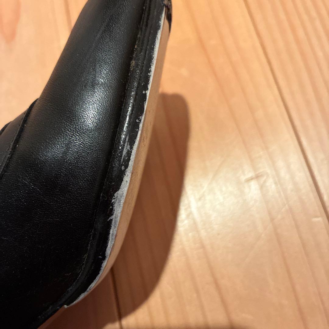 黒いヒール付きフラメンコシューズ