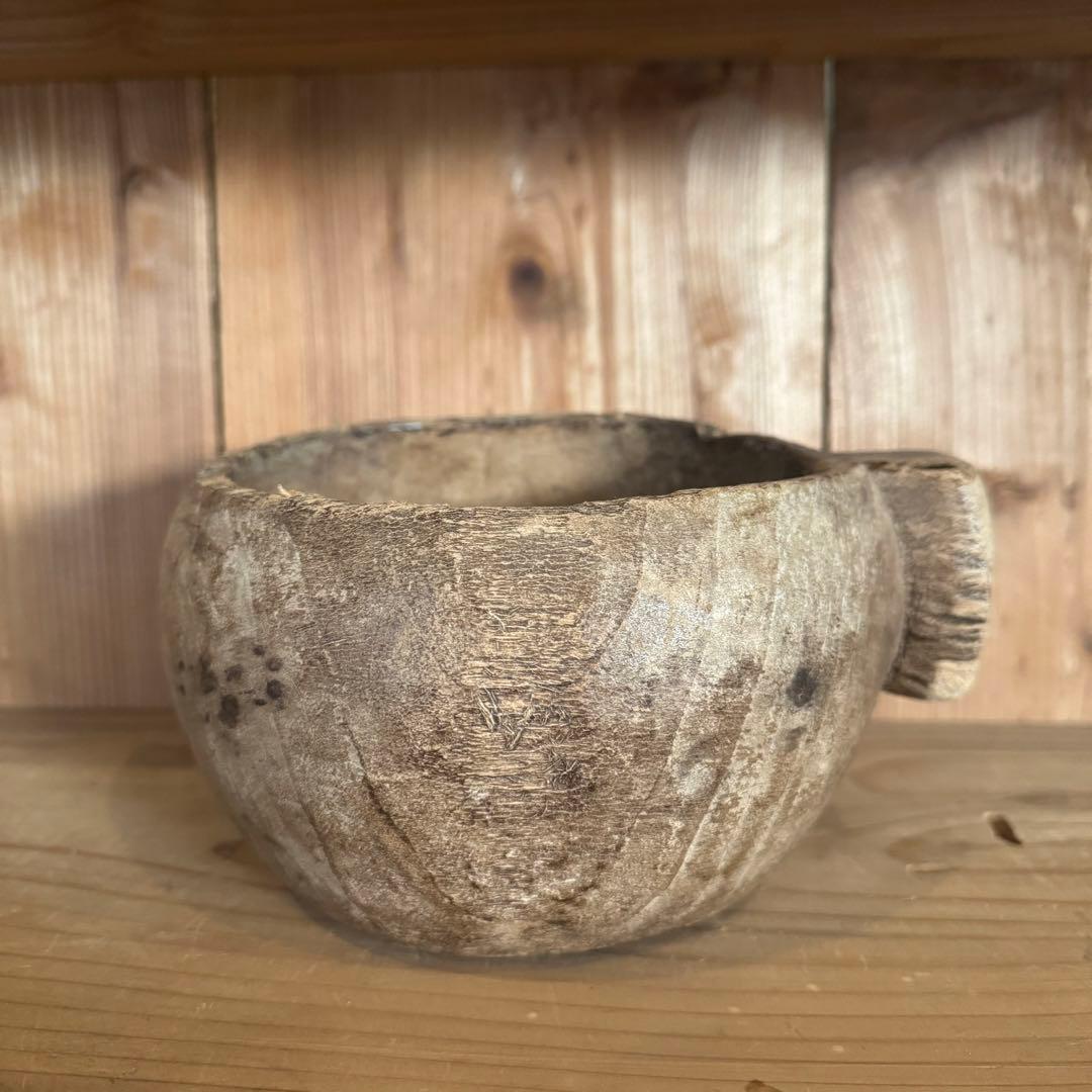 フランス 19世紀頃 農耕用木製ボウル アンティーク ビンテージ 民藝 古道具