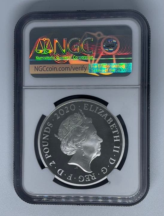 【超最高鑑定】2020年 デヴィッド ボウイ 銀貨 デビッド  イギリス