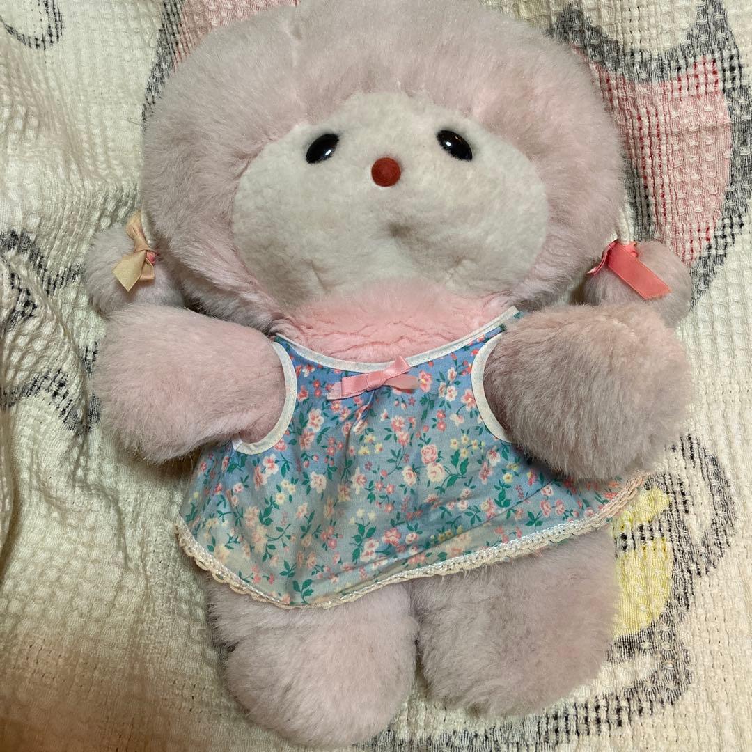 昭和レトロ　メーカー名不明　プードル　ぬいぐるみ　中古品