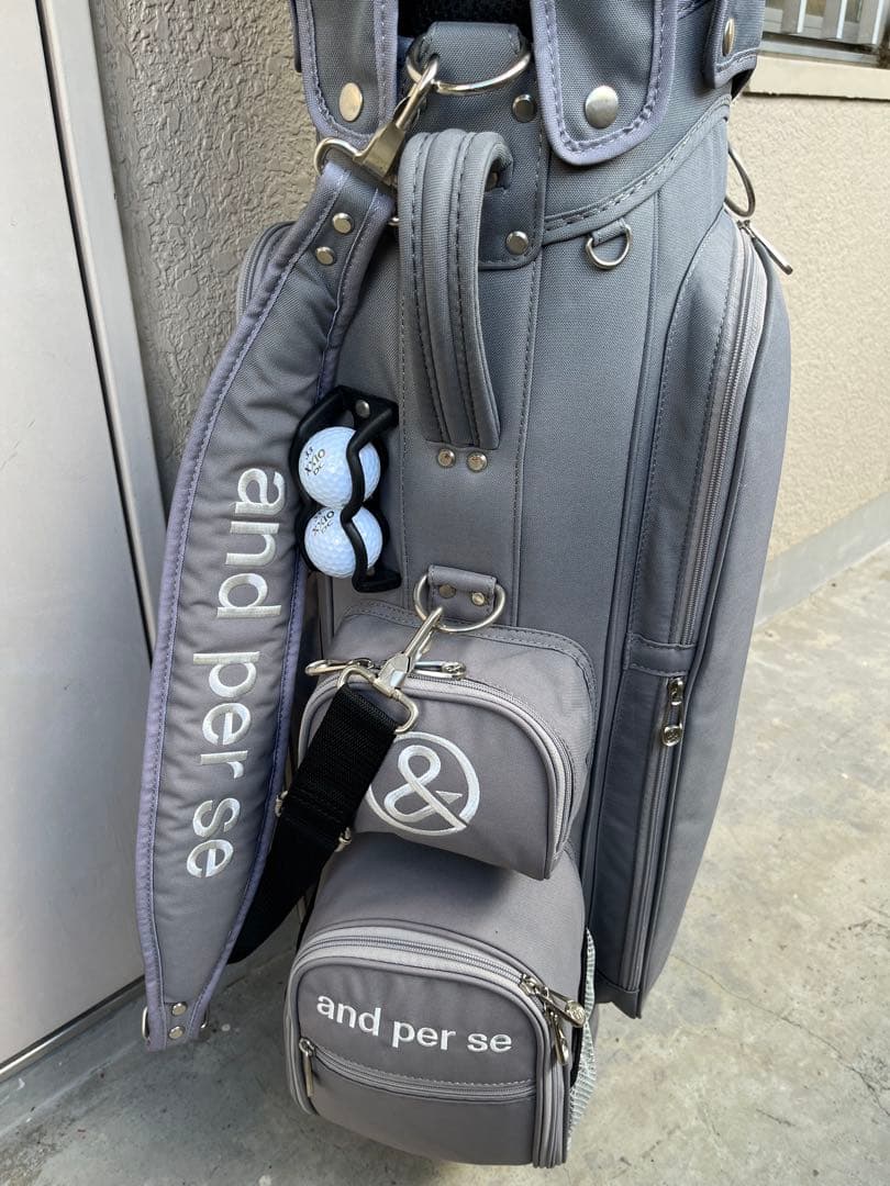 and per se AMA7001 キャディバッグ 9型　フード付属