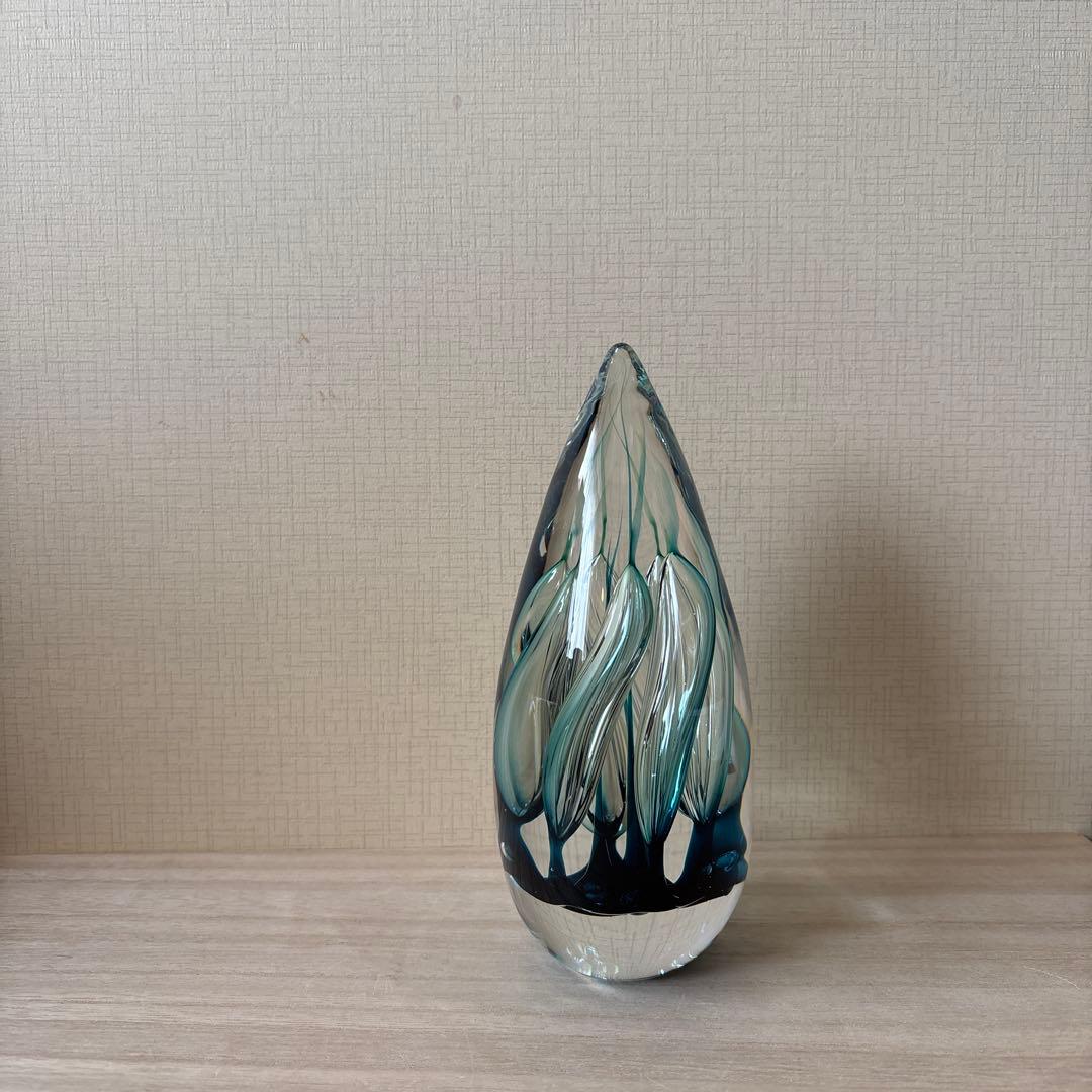 STUDIO AHUS スウェーデン　ガラス製　ペーパーウェイト　大きめ