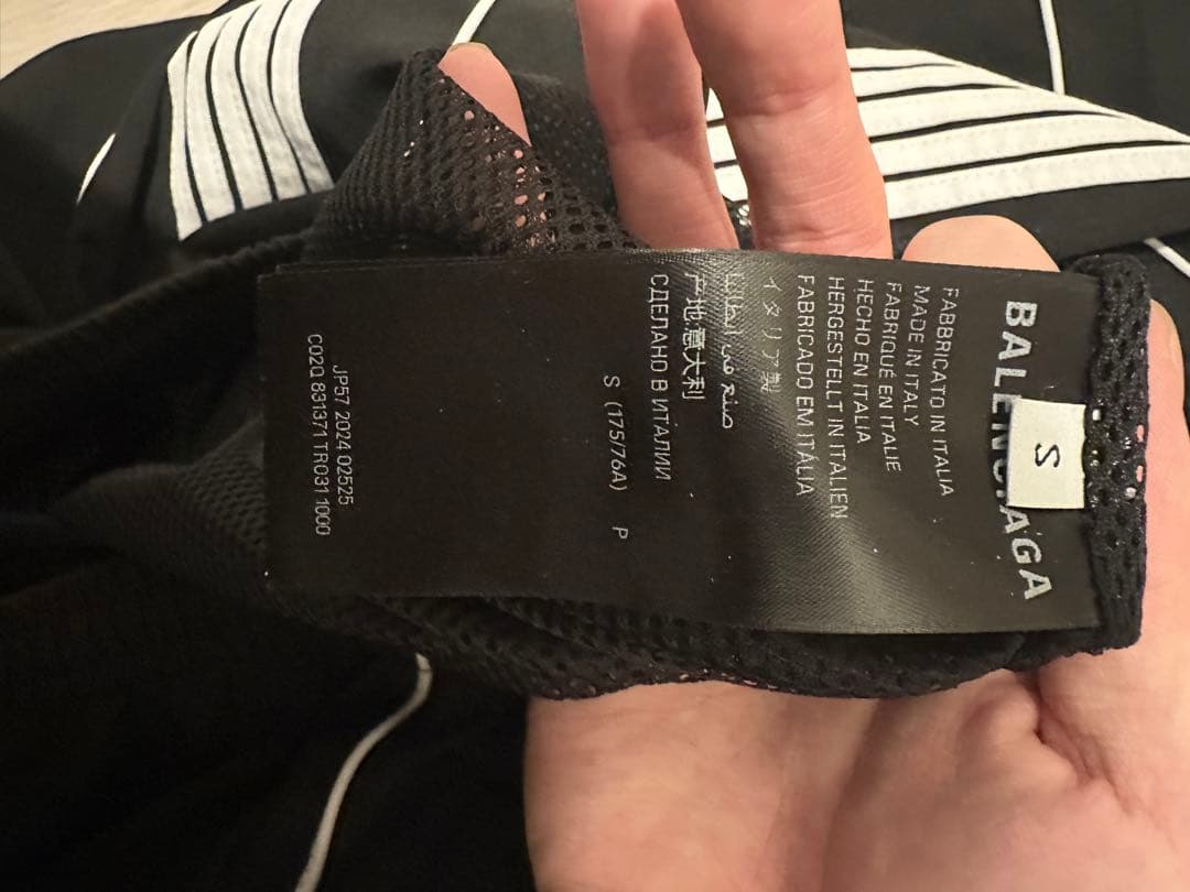 正規品 BALENCIAGA tracksuit ブラックジャージパンツ