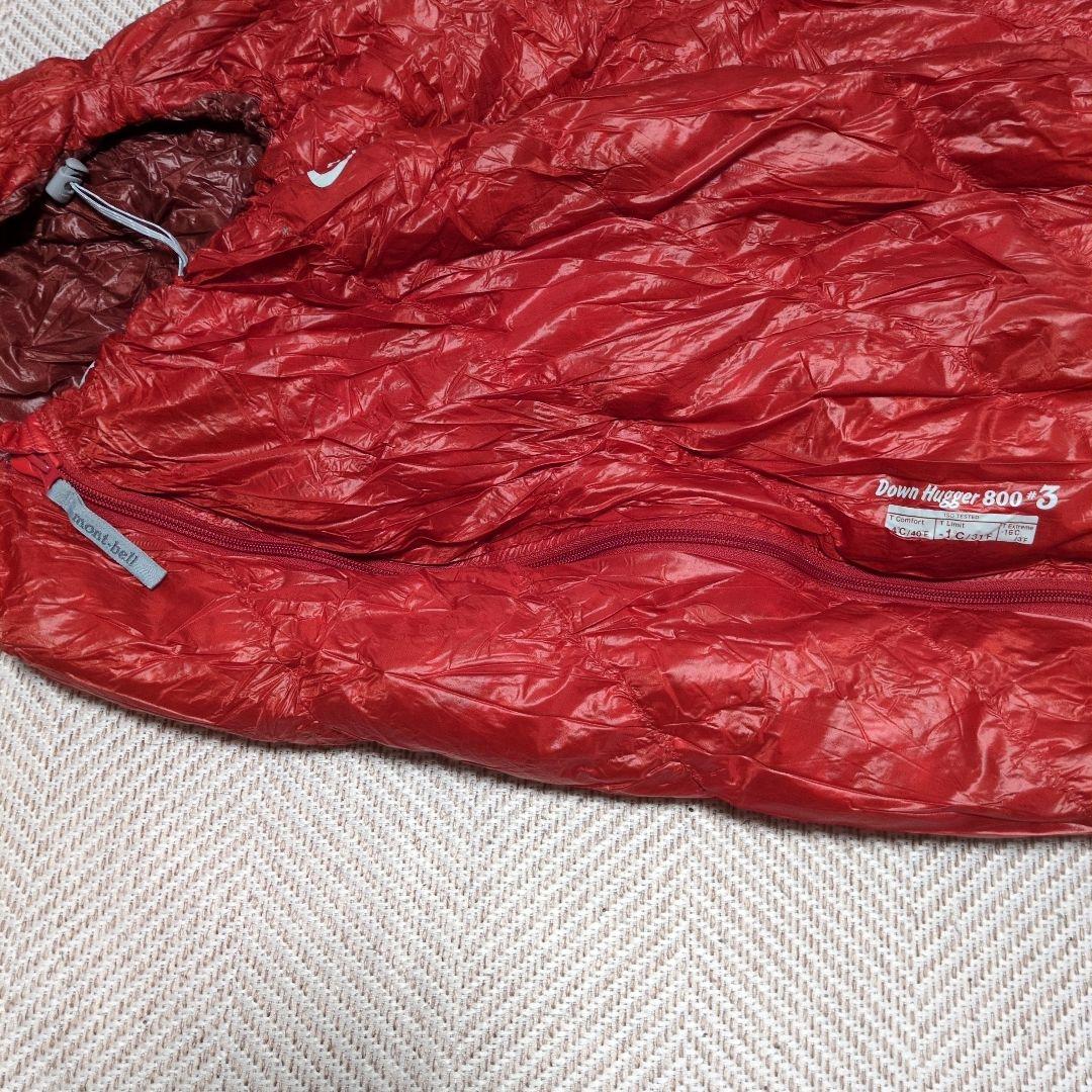 ジ*ン様 mont-bell Down Hugger 800 #3 レッド寝袋