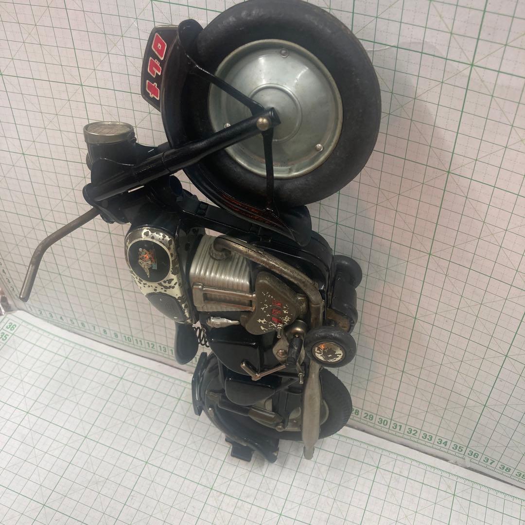 1950年代BC旧バンダイ製赤箱シリーズ初期フリクション可動力カワサキメグロ黒