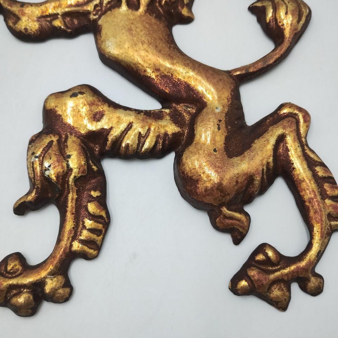 wM49L ライオン 紋章 置物 壁掛け オブジェ 西洋 紋章