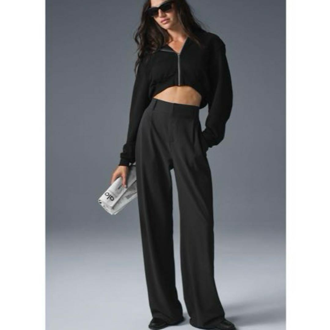 Alo ワイドパンツ　ブラック　黒　XS トラウザー