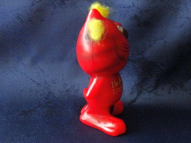 激レア【1970年】ヴィンテージ レッドデビル 猫 メッセージドール 毛残存
