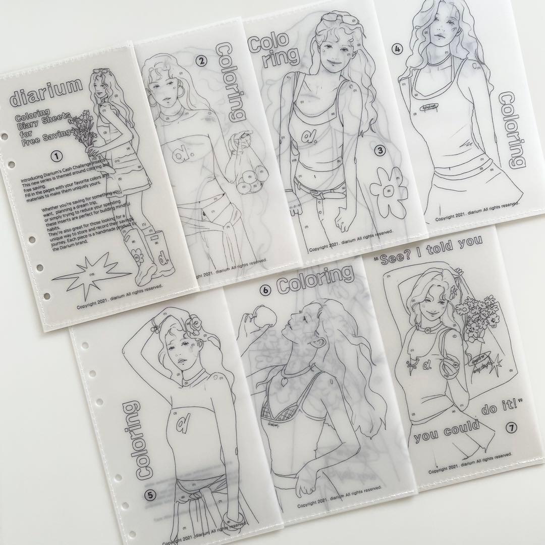 早い者勝ち　韓国　貯金　バインダー　A6 pvc diarium リフィル　2