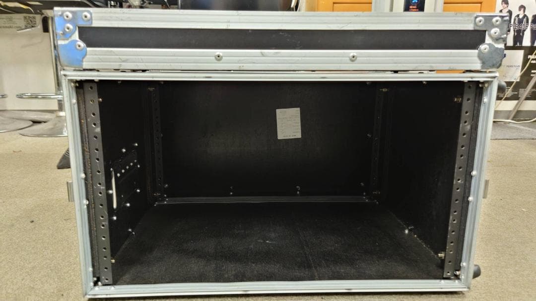 音響機器用　6Uラックケース 黒 奥行48cm