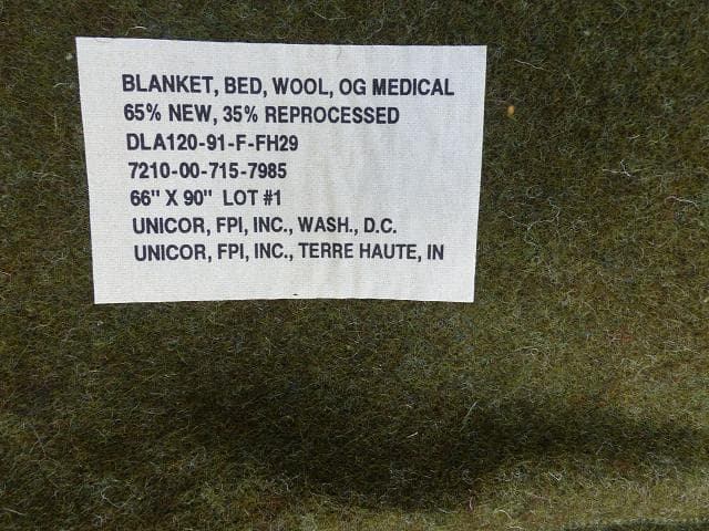 米軍実物　デッド　USウールブランケット　メディカル　25