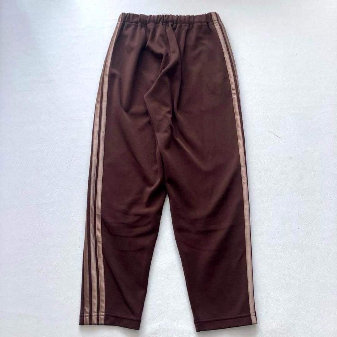 【希少90s美品】アディダス　デサント製 トラックパンツ トレフォイル ブラウン
