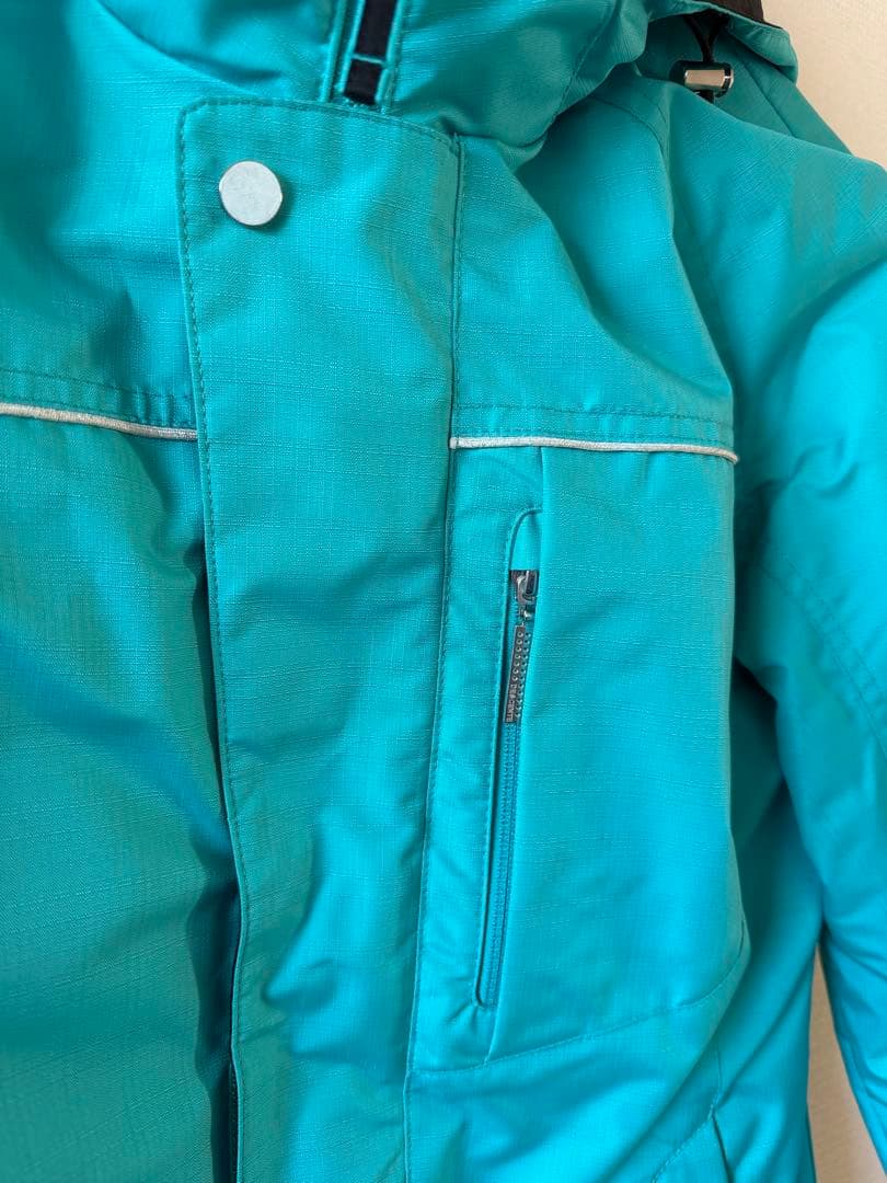 超美品☆デサント☆ターコイズ スキーウェア フード付き
