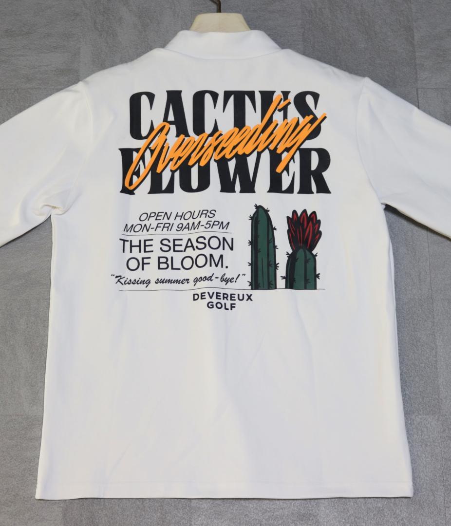 新品【デヴァロー ゴルフ】レディース モックネック 長袖Tシャツ 白 M