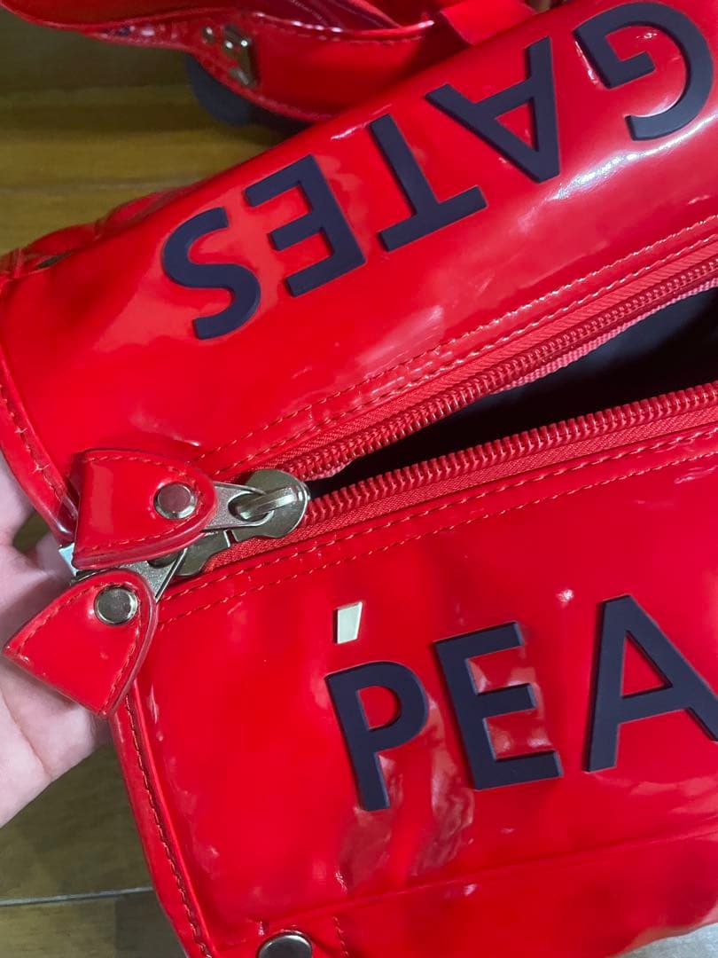 PEARLY GATES エナメルキャディバッグ レッド