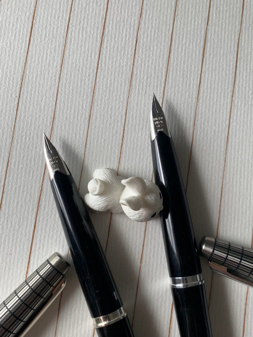 Pilot eliteパイロットエリート 蝕刻キャップ 18K万年筆 2本セット