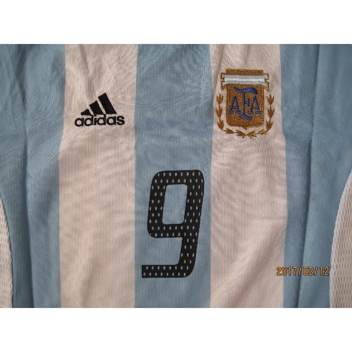 元アルゼンチン代表 ガブリエル・バティストゥータ選手 代表ユニフォーム